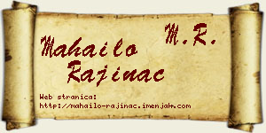Mahailo Rajinac vizit kartica